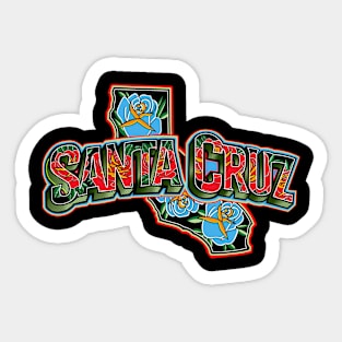 Santa Cruz roses Sticker